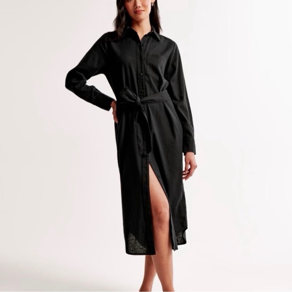 Abercrombie & Fitch Black Long Sleeve Dress
